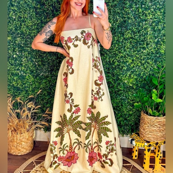 FARM Rio Tropical Long Dress Size S - Picture 2 of 9